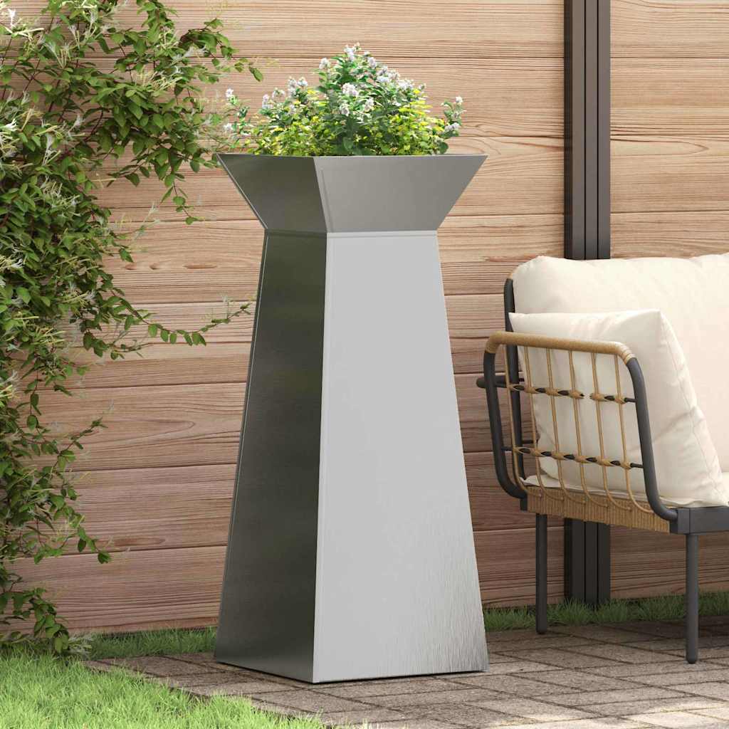 Pillar Planter 40 x 40 x 100 cm Cold-rolled Steel Stainless steel 2