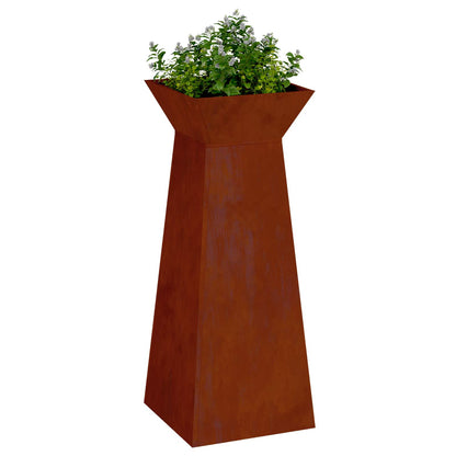 Pillar Planter 40 x 40 x 100 cm Cold-rolled Steel Weathering steel 1