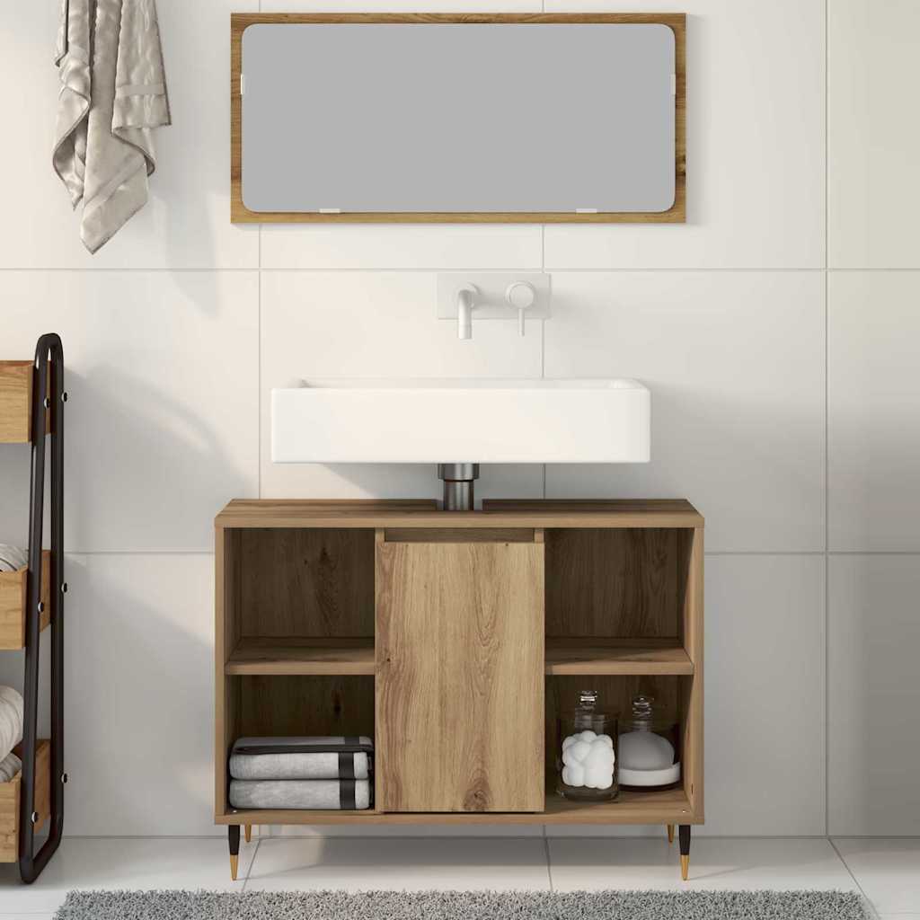 Bathroom Cabinet 80x33x60 cm Engineered Wood Artisan oak
