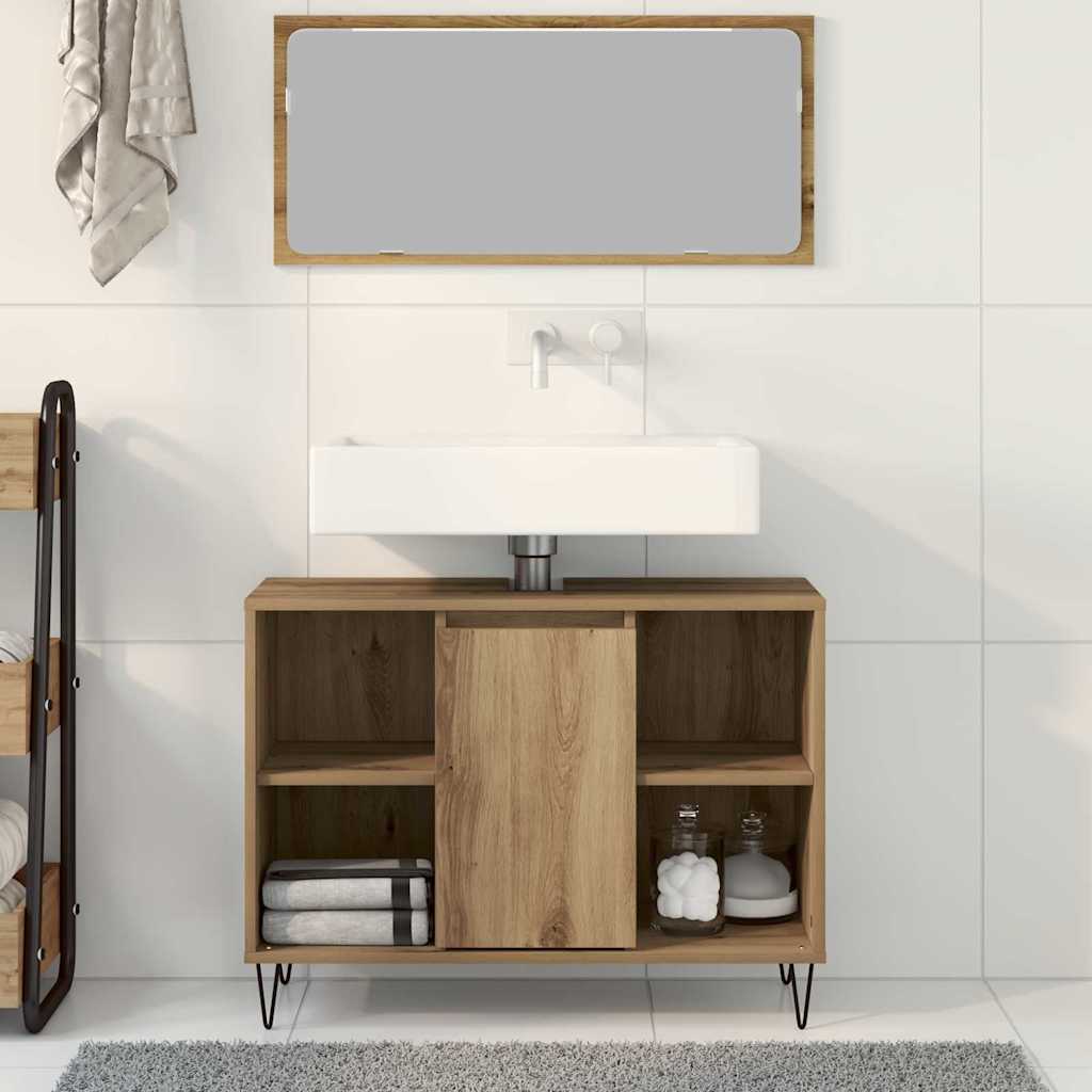Bathroom Cabinet 80x33x60 cm Engineered Wood Artisan oak