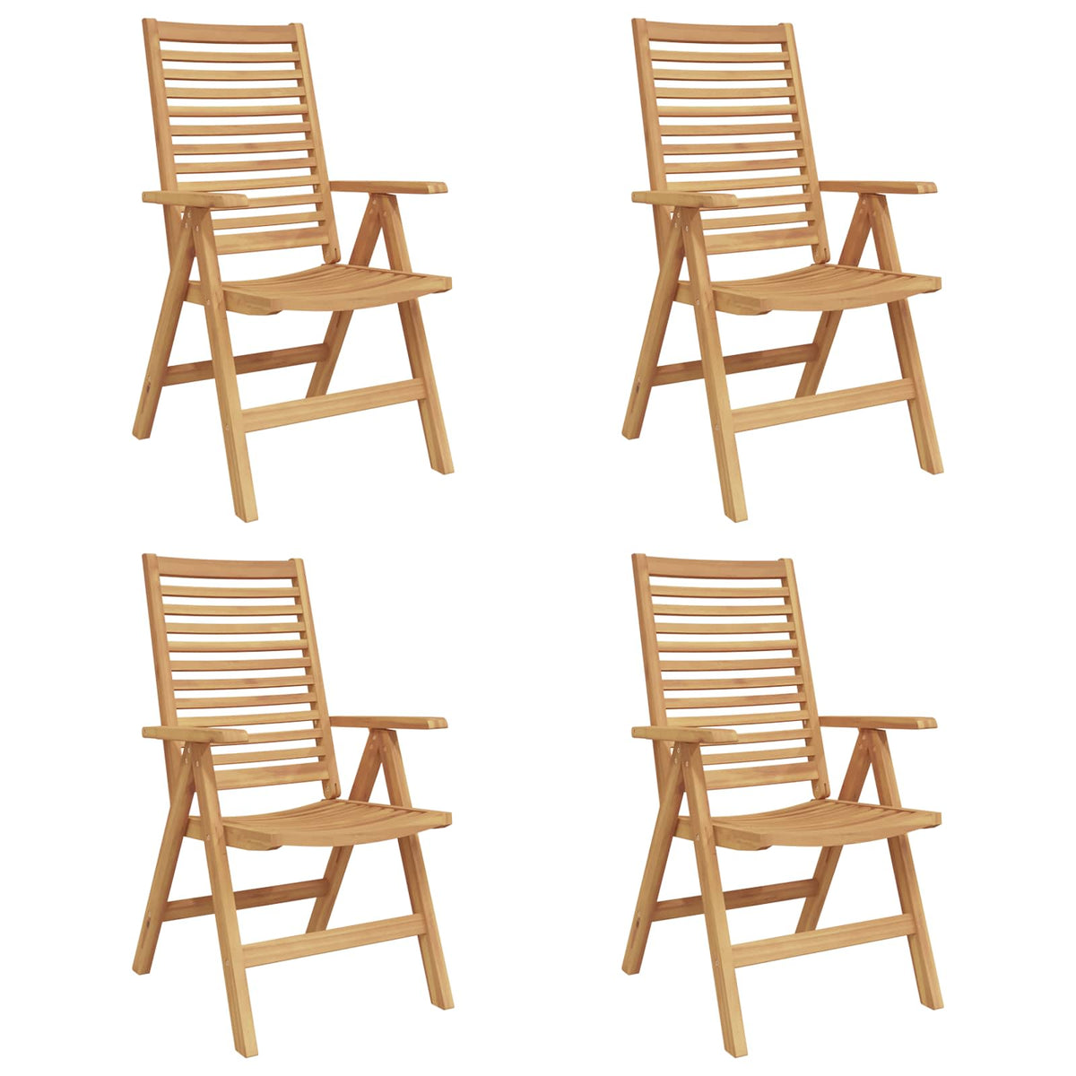 Chair Brown Solid Teak Wood Convertible 4