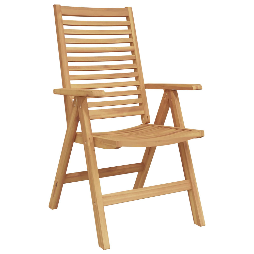 vidaXL Chair 8 pcs Brown Solid Teak Wood Convertible