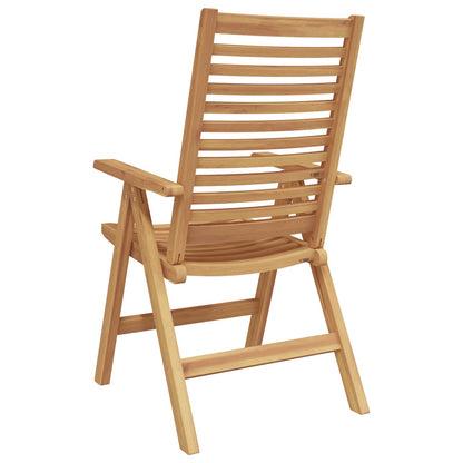 vidaXL Chair 8 pcs Brown Solid Teak Wood Convertible 5
