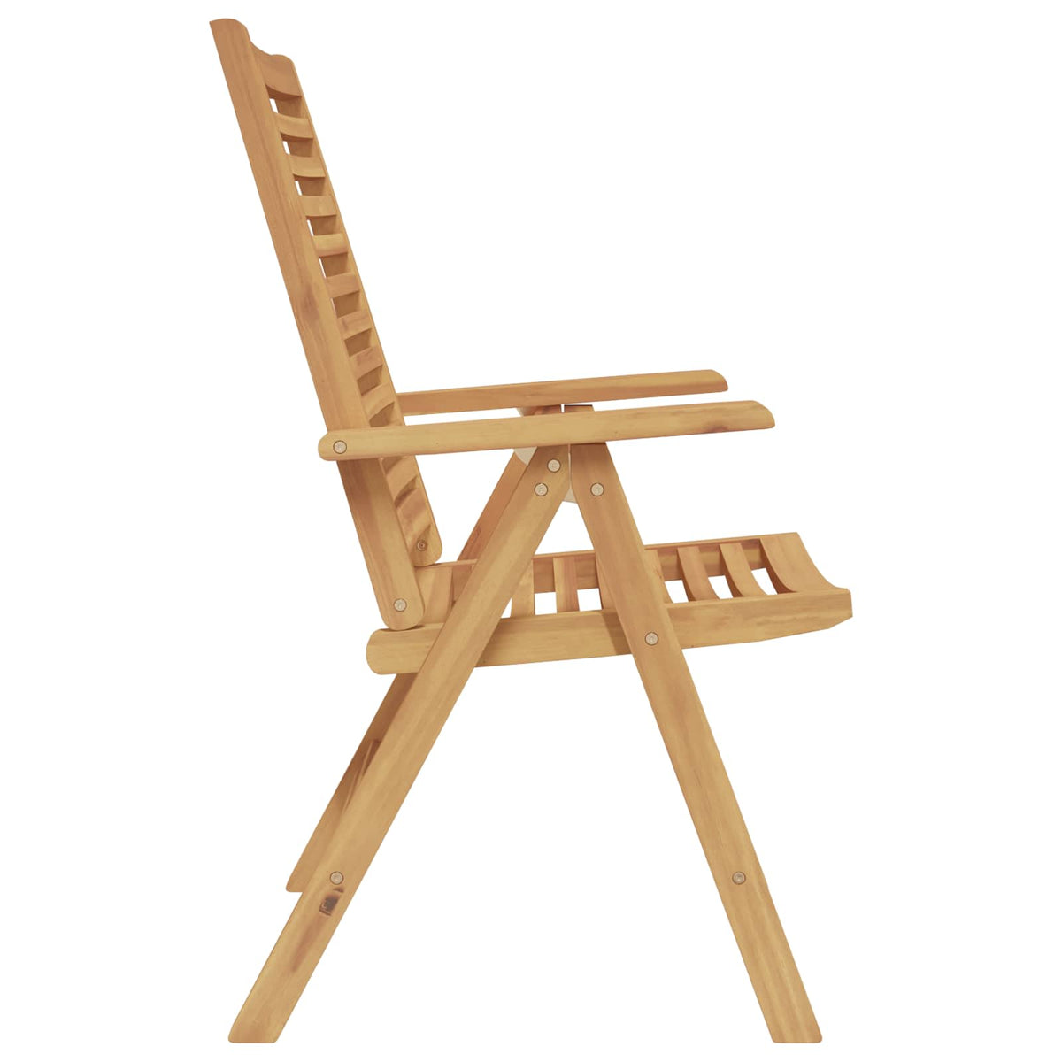 vidaXL Chair 8 pcs Brown Solid Teak Wood Convertible 4
