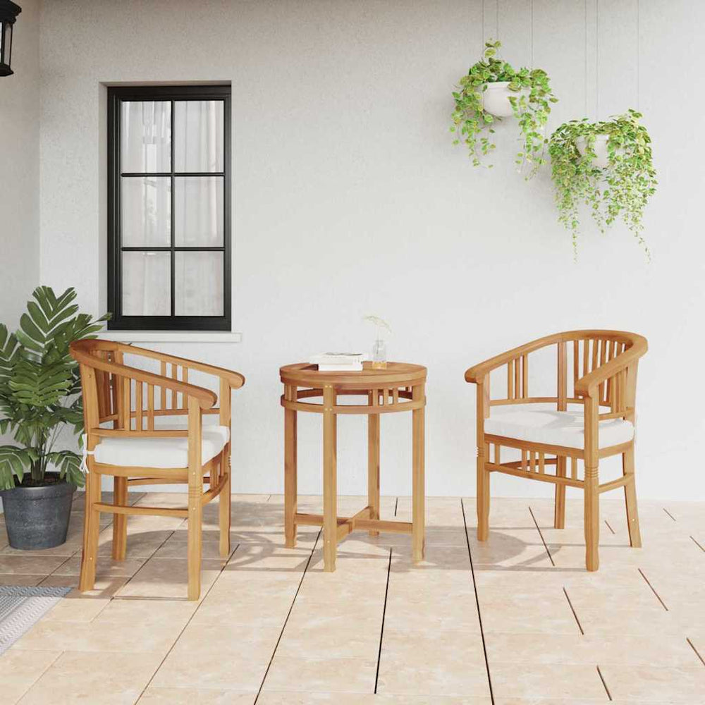 vidaXL Chair 2 pcs Brown Solid Teak Wood