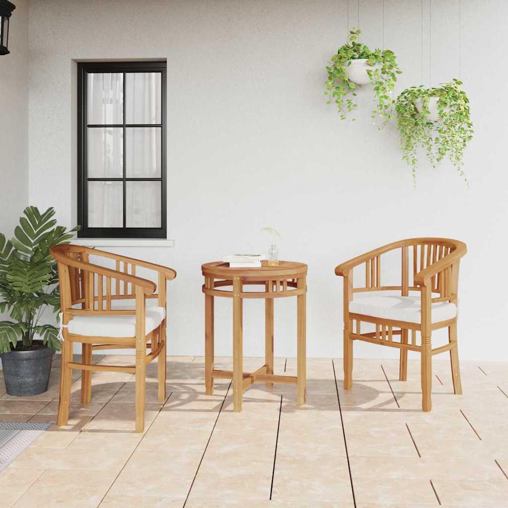 vidaXL Chair 2 pcs Brown Solid Teak Wood 1