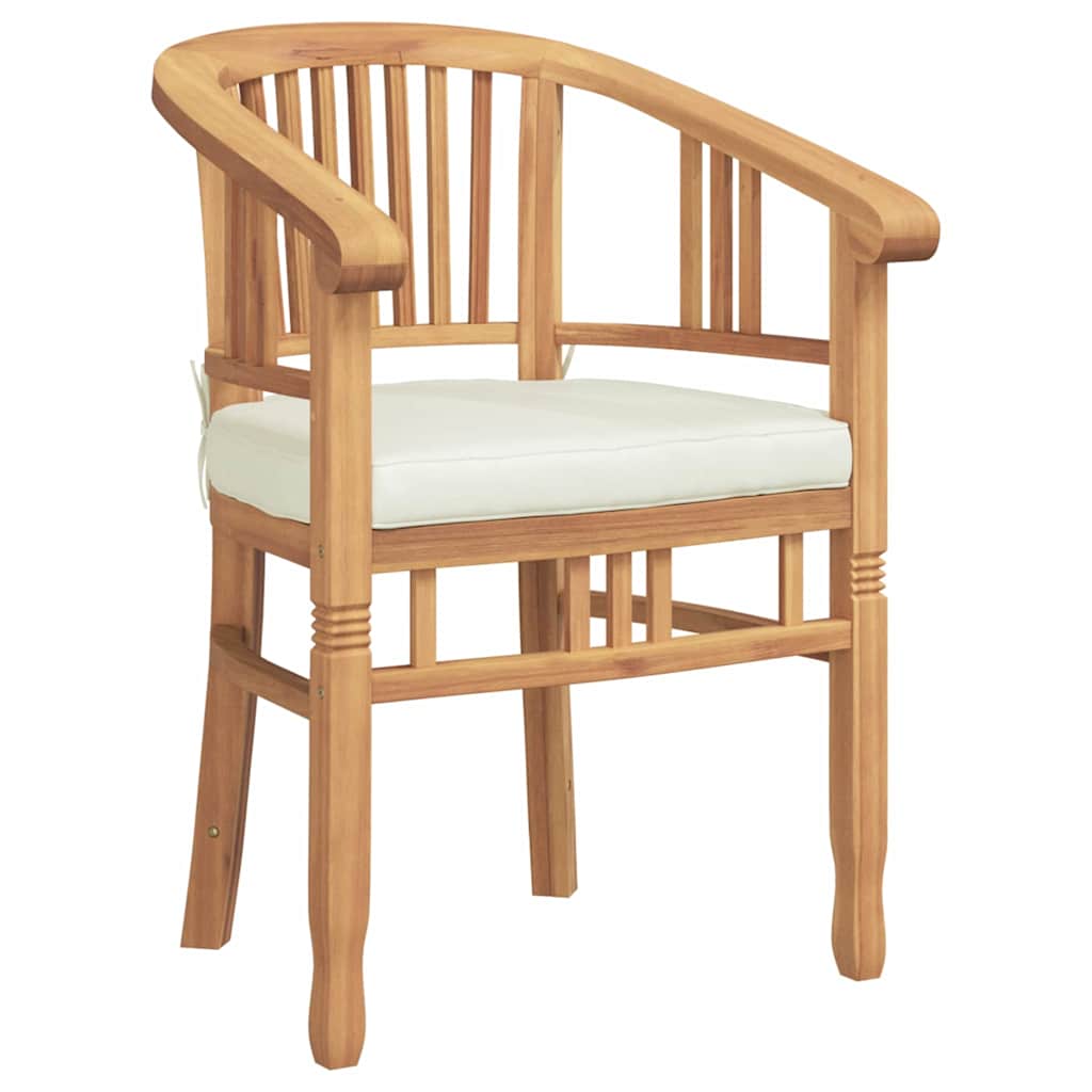 vidaXL Chair 2 pcs Brown Solid Teak Wood 4