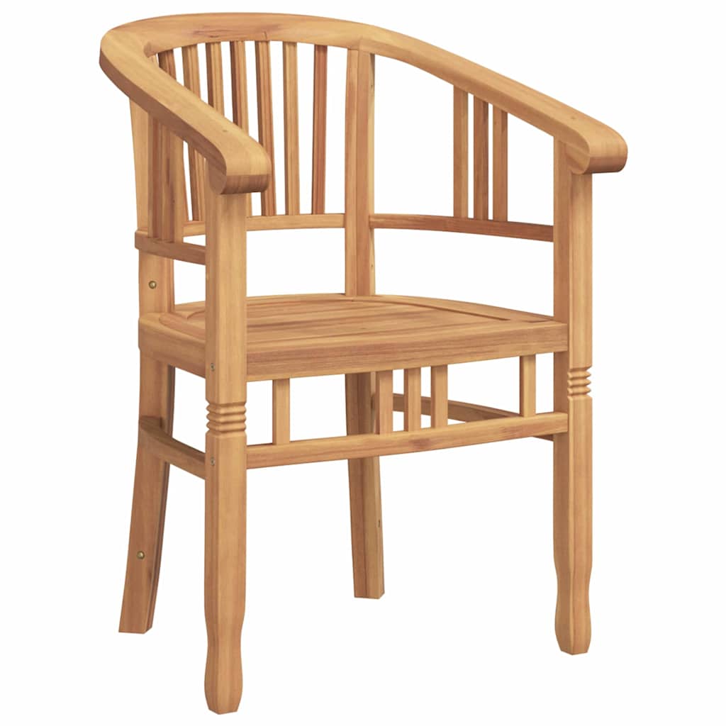 vidaXL Chair 2 pcs Brown Solid Teak Wood 5
