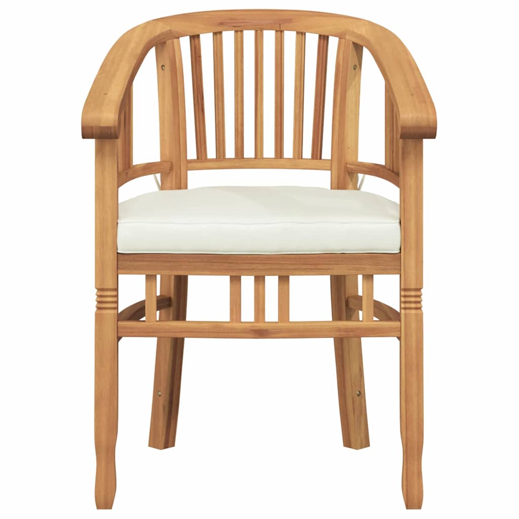 vidaXL Chair 2 pcs Brown Solid Teak Wood 6