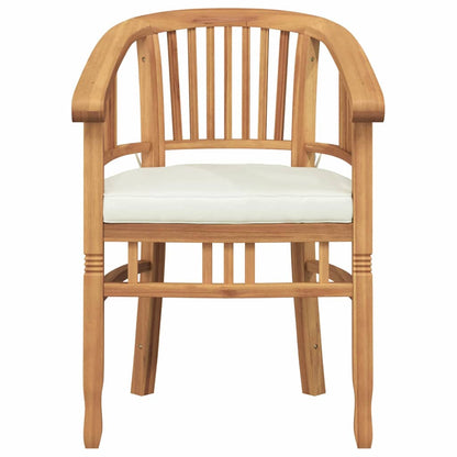 vidaXL Chair 2 pcs Brown Solid Teak Wood 6