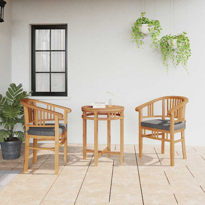 vidaXL Chair 2 pcs Brown Solid Teak Wood 1