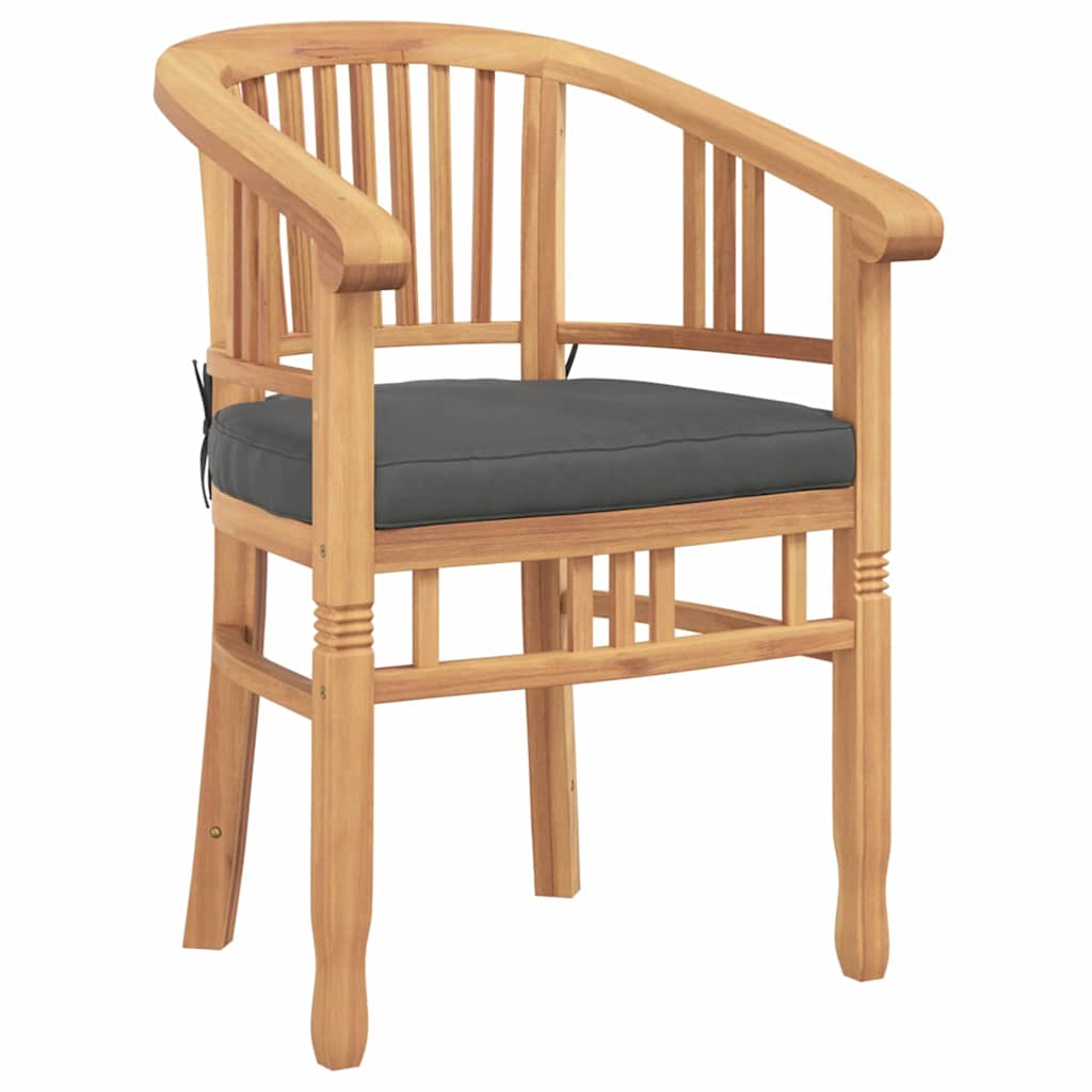 vidaXL Chair 2 pcs Brown Solid Teak Wood 4