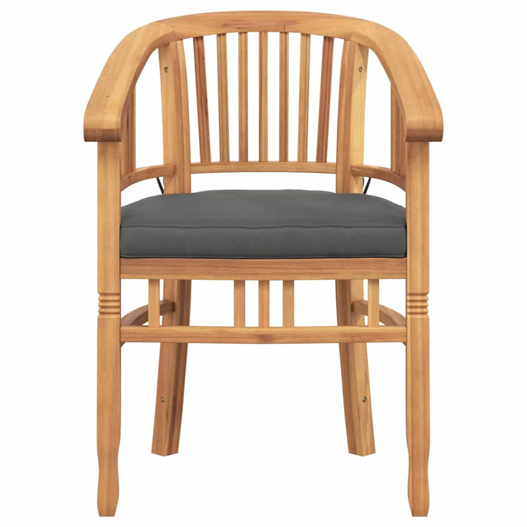 vidaXL Chair 2 pcs Brown Solid Teak Wood 6