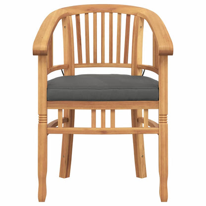 vidaXL Chair 2 pcs Brown Solid Teak Wood 6