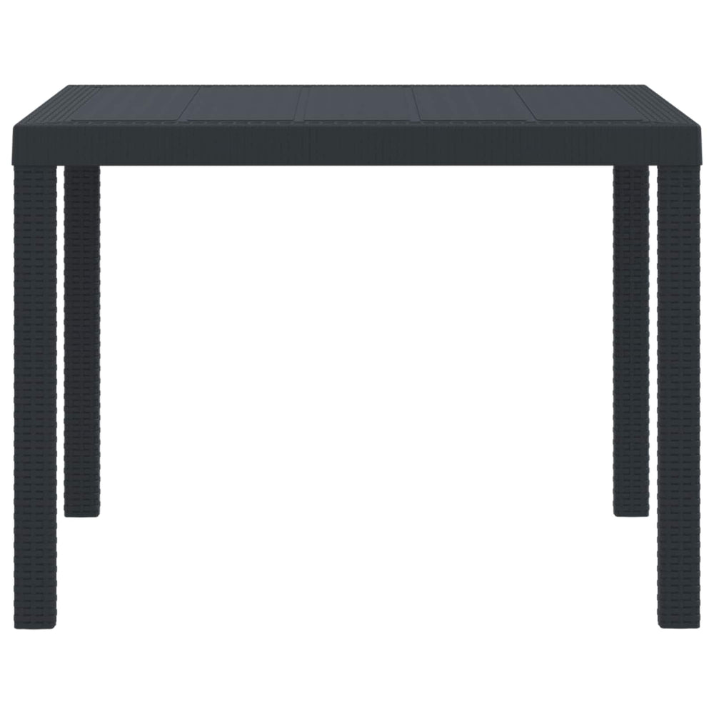 vidaXL Garden Table 250 x 100 x 73 cm Poly Rattan Anthracite