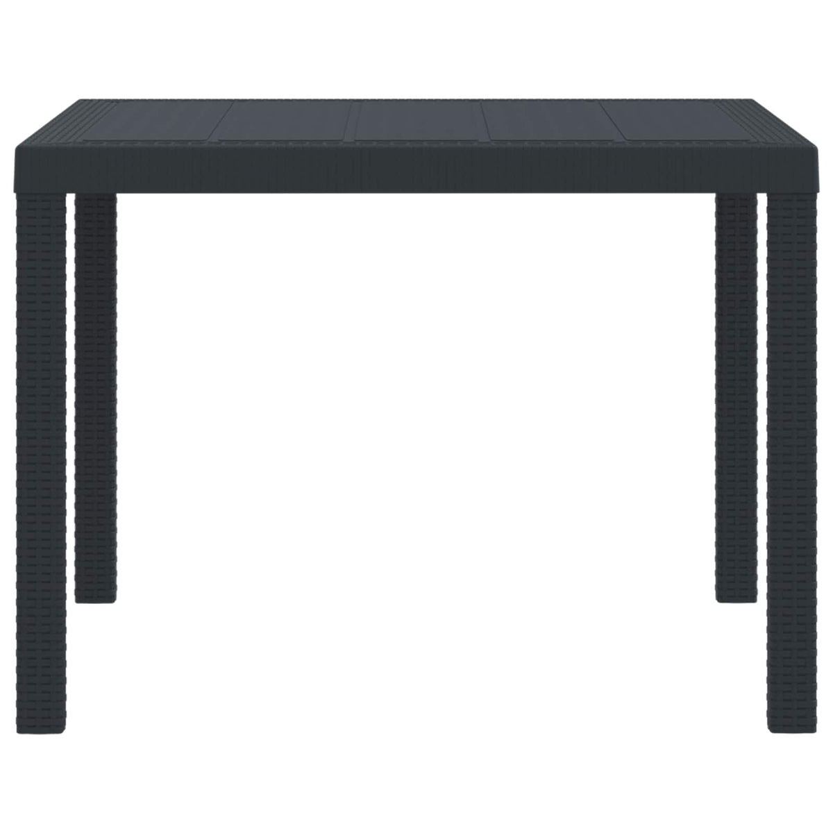 Garden Table 250 x 100 x 73 cm Poly Rattan Anthracite 1 m