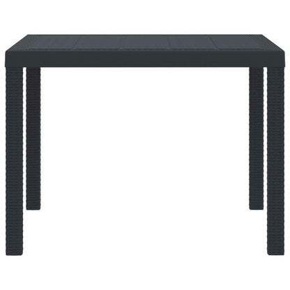 Garden Table 250 x 100 x 73 cm Poly Rattan Anthracite 1 m