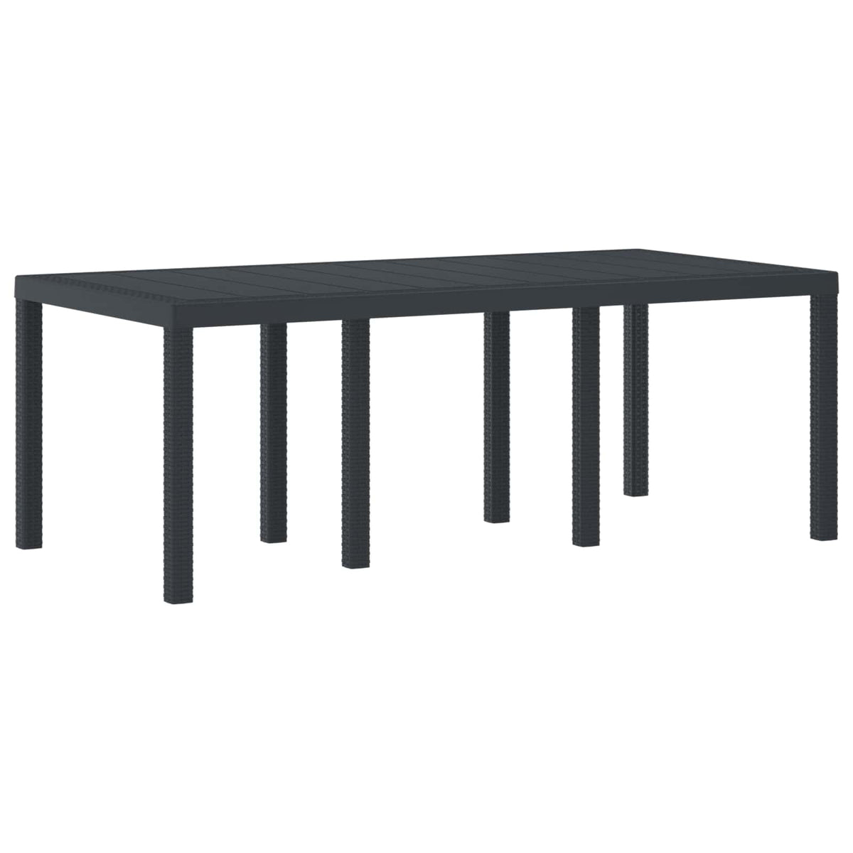 Garden Table 250 x 100 x 73 cm Poly Rattan Anthracite 2 m