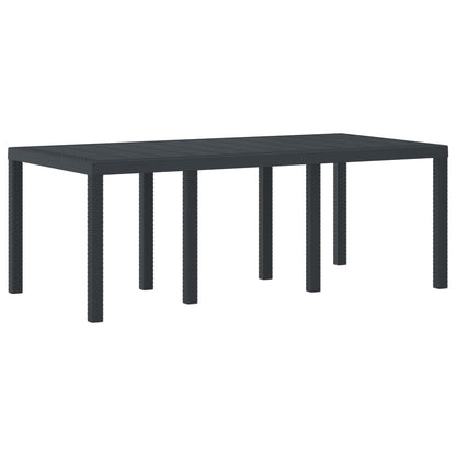 Garden Table 250 x 100 x 73 cm Poly Rattan Anthracite 2 m
