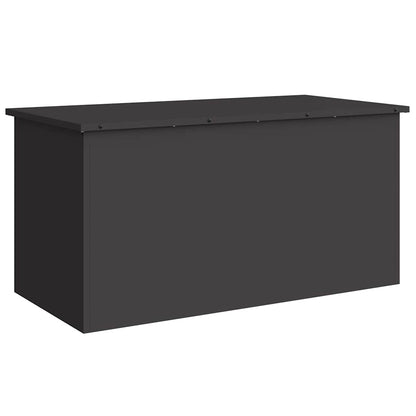 Garden Storage Cushion Box Galvanised Steel 100 x 50.5 x 50 cm Black
