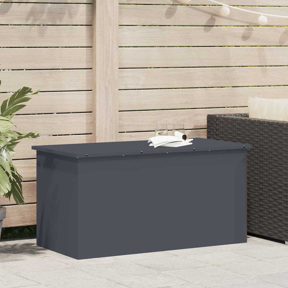 vidaXL Garden Storage Cushion Box Galvanised Steel 100 x 50.5 x 50 cm