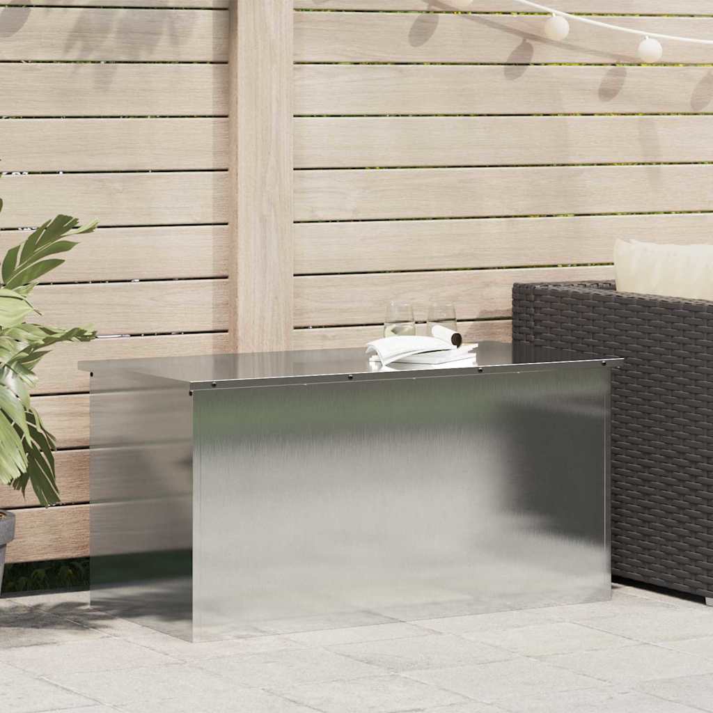 Garden Storage Cushion Box Galvanised Steel 100 x 50.5 x 50 cm Stainless steel