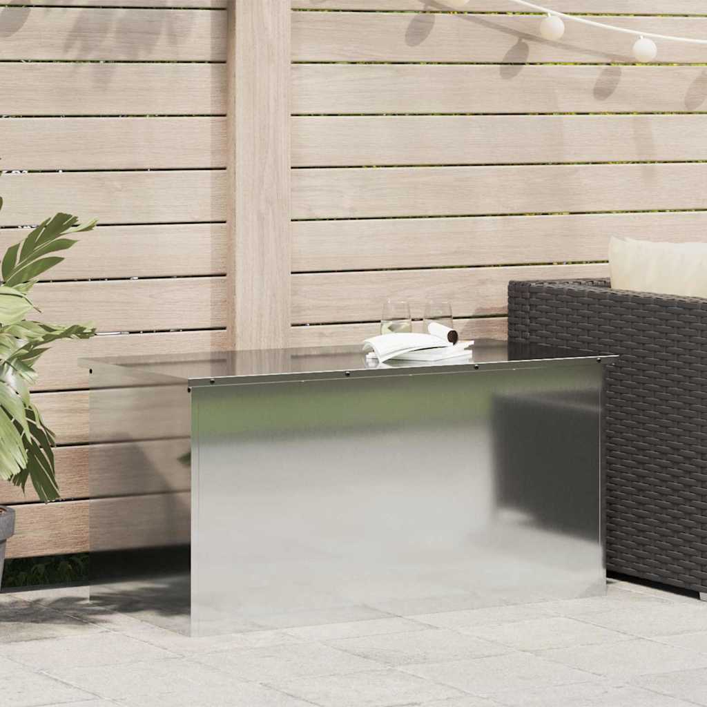 Garden Storage Cushion Box Galvanised Steel 100 x 50.5 x 50 cm Galvanised steel