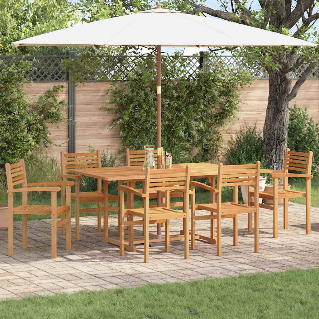 vidaXL Chair 6 pcs Brown Solid Teak Wood 1