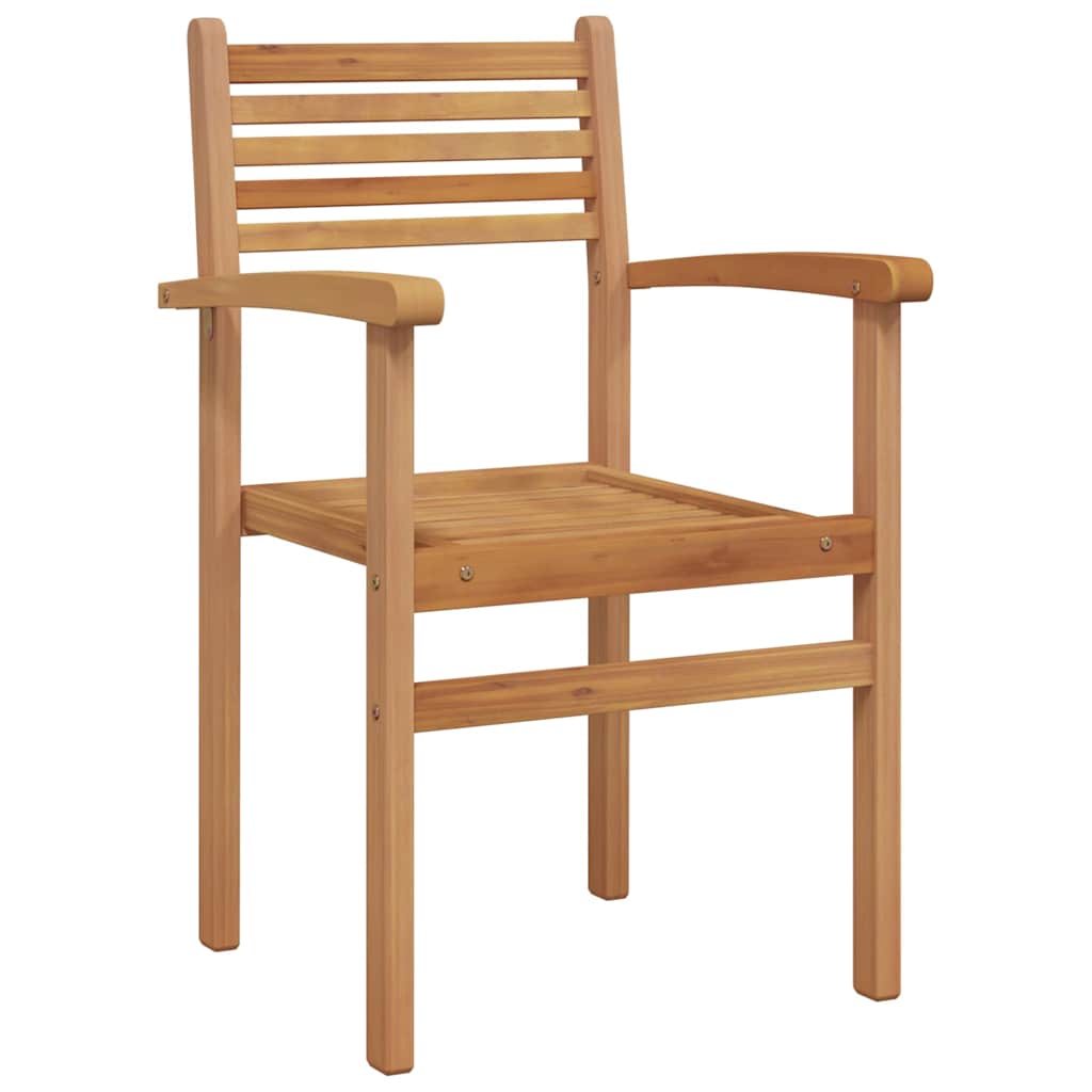 vidaXL Chair 6 pcs Brown Solid Teak Wood 4