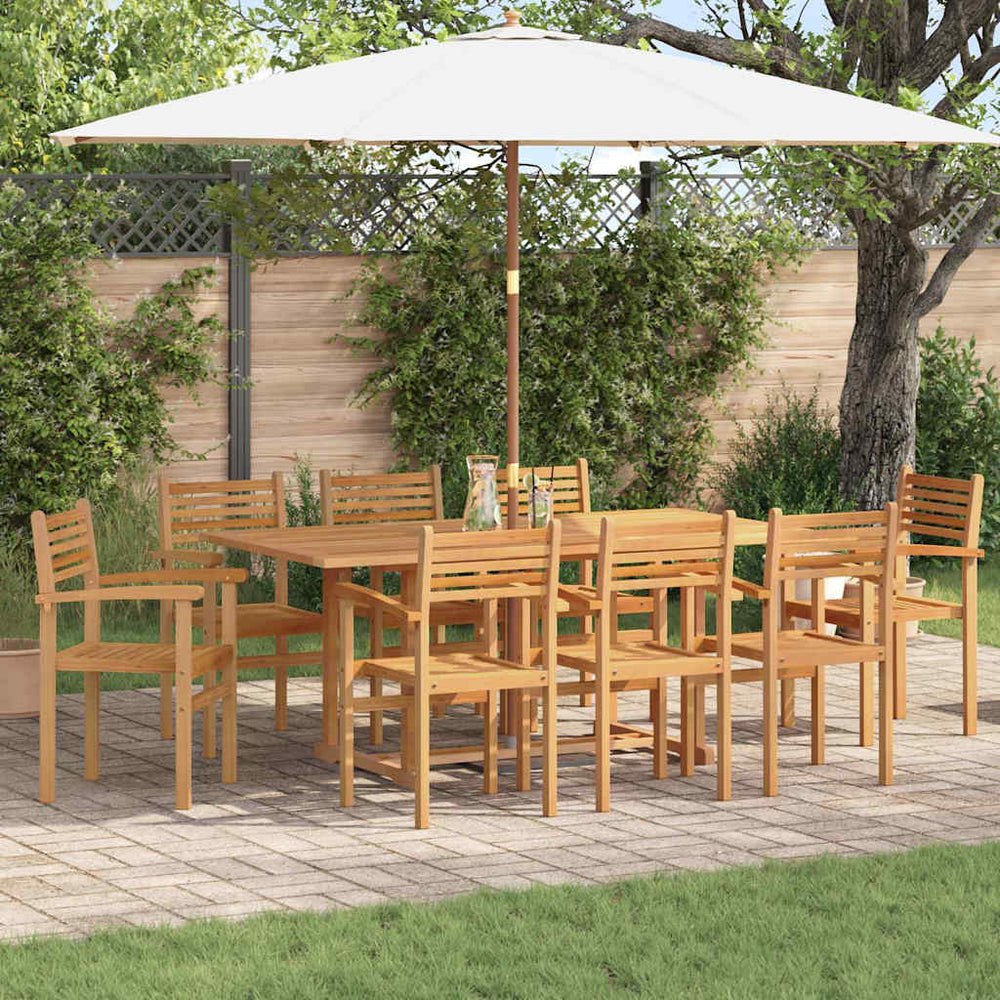vidaXL Chair 8 pcs Brown Solid Teak Wood