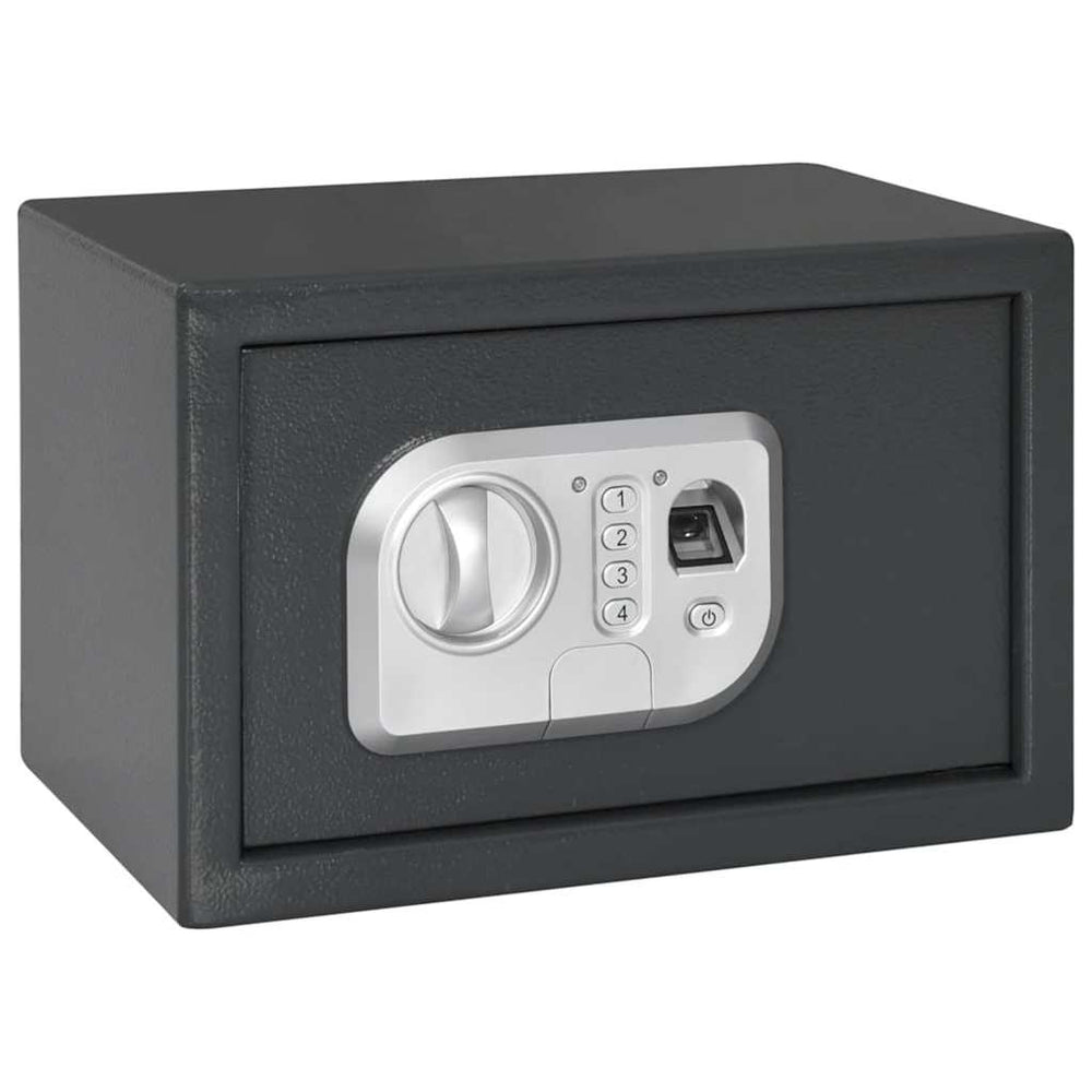 vidaXL Digital Safe with Fingerprint Dark Grey