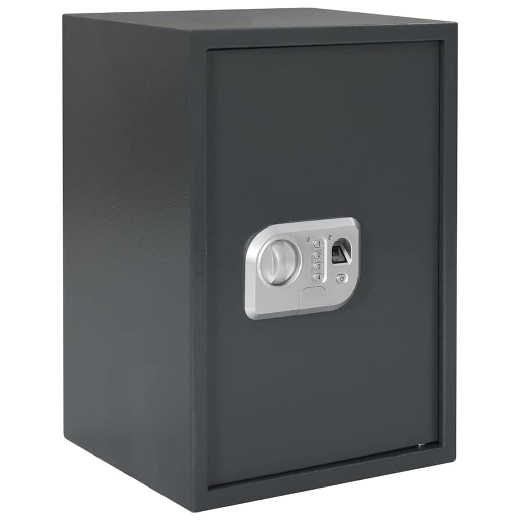 Digital Safe with Fingerprint Dark Grey 31 cm 50 cm 35 cm