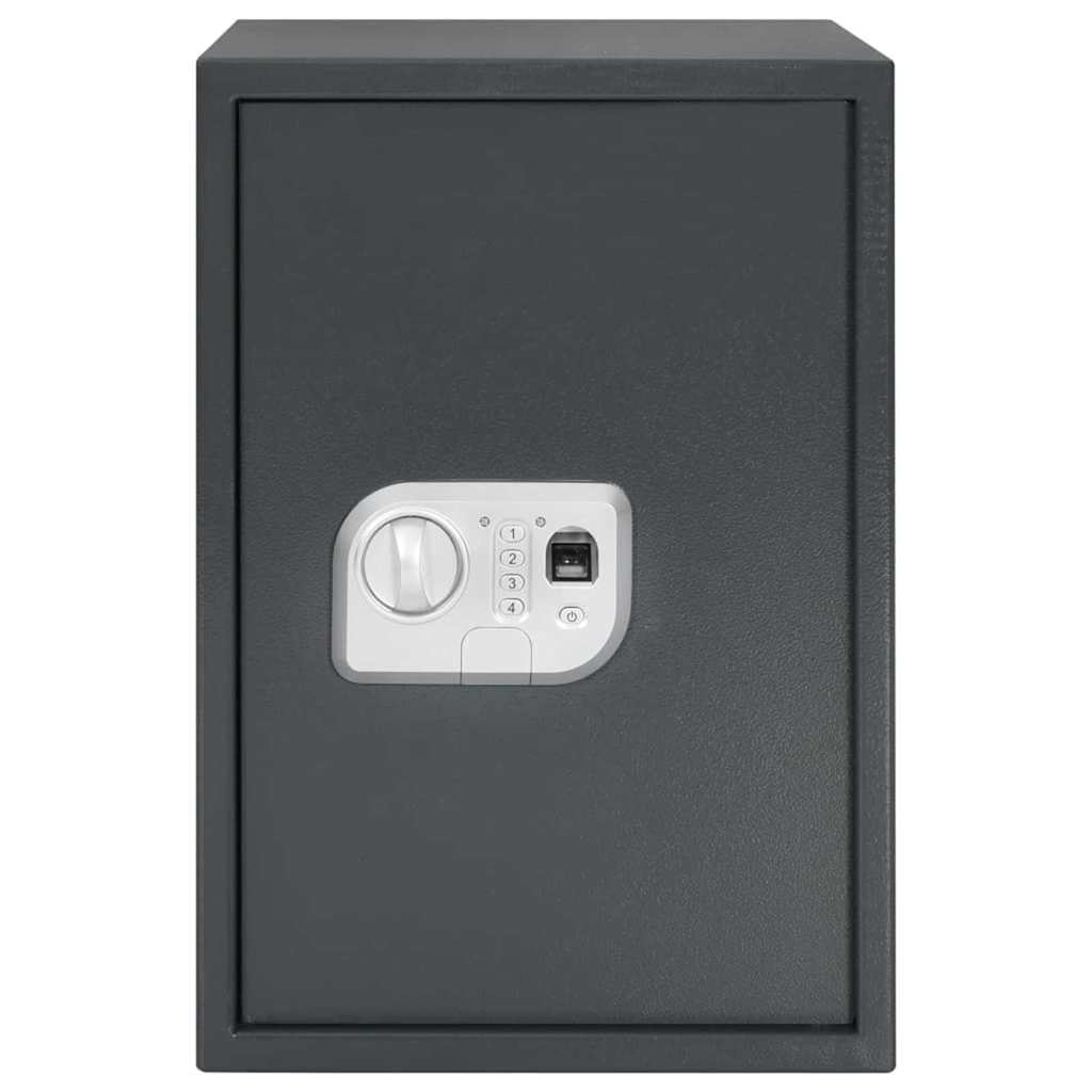 Digital Safe with Fingerprint Dark Grey 31 cm 50 cm 35 cm