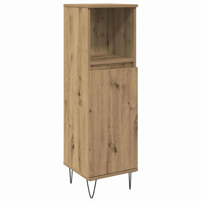 3 Piece Bathroom Furniture Set Engineered Wood Artisan oak