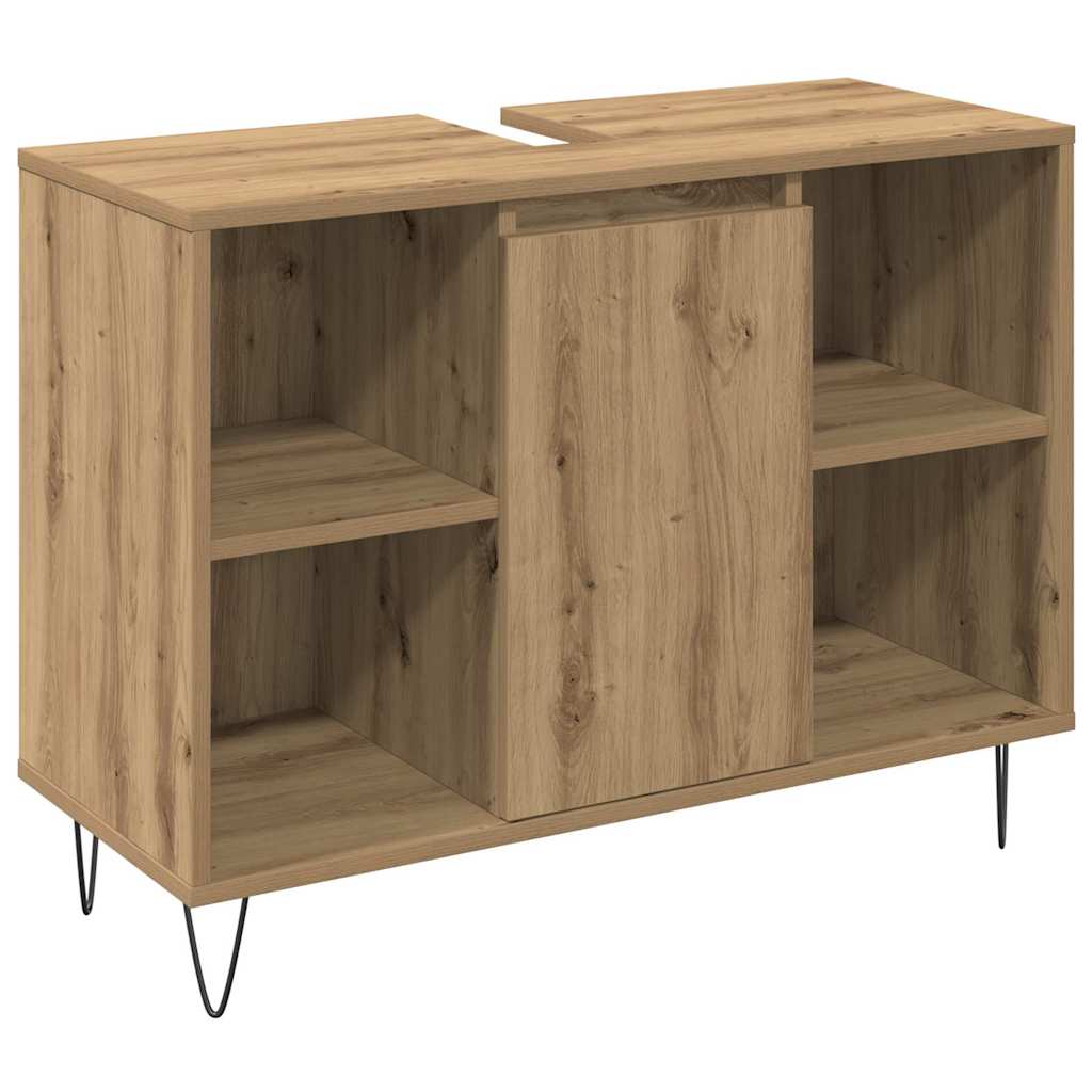 3 Piece Bathroom Furniture Set Engineered Wood Artisan oak