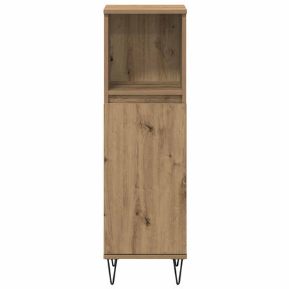 3 Piece Bathroom Furniture Set Engineered Wood Artisan oak