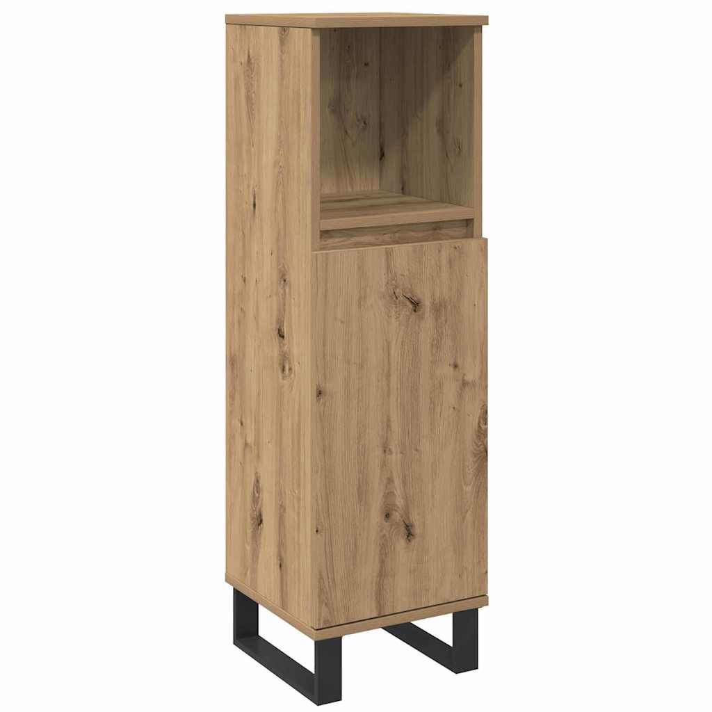 3 Piece Bathroom Furniture Set Engineered Wood Artisan oak
