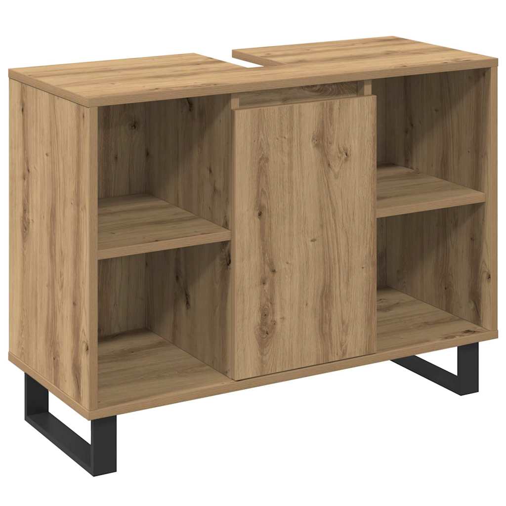 3 Piece Bathroom Furniture Set Engineered Wood Artisan oak