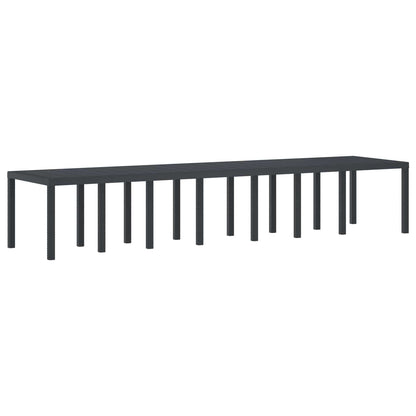 vidaXL Garden Table Anthracite 400 x 100 x 73 cm Poly Rattan 6
