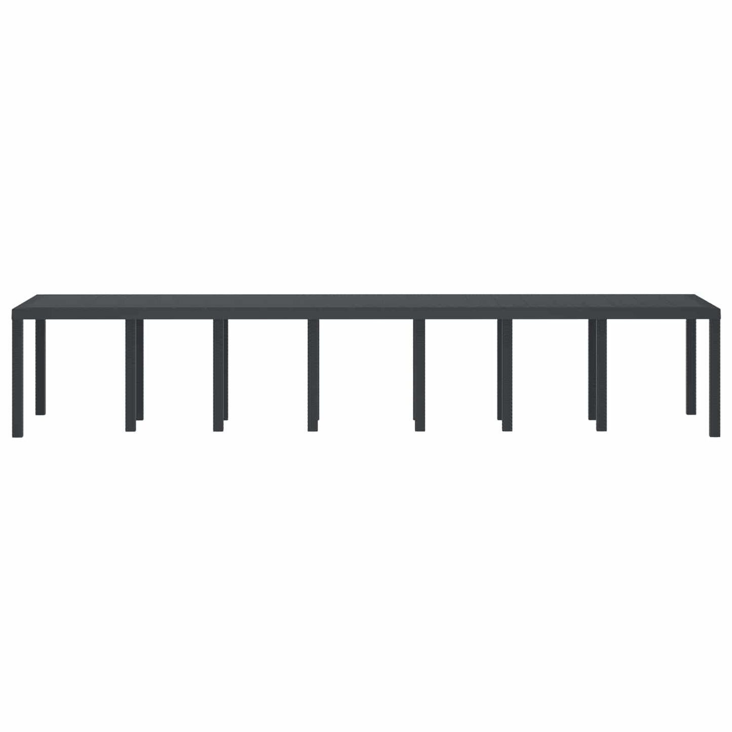 vidaXL Garden Table Anthracite 400 x 100 x 73 cm Poly Rattan 4
