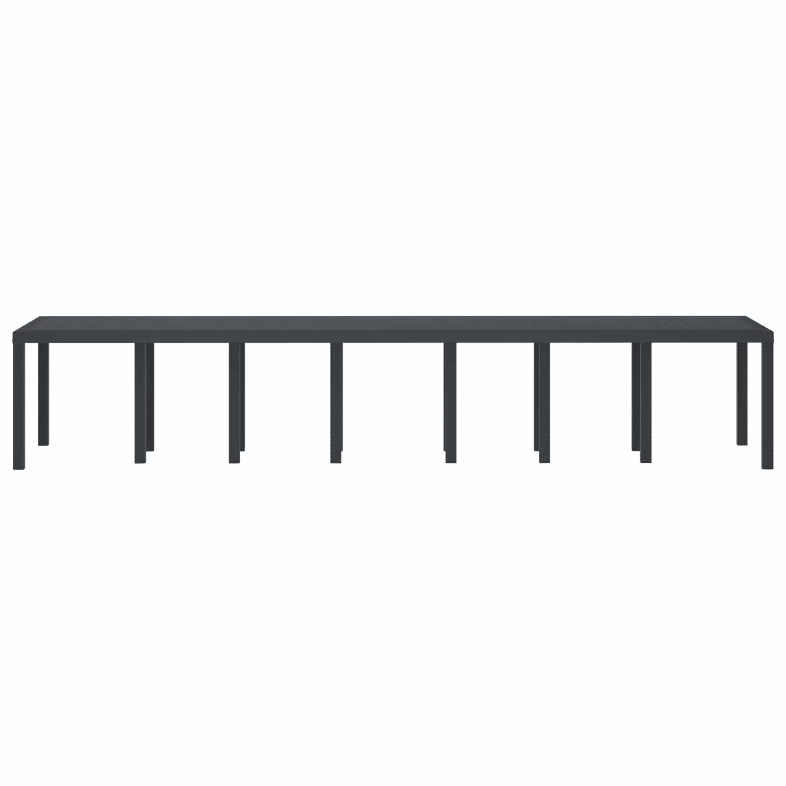 vidaXL Garden Table Anthracite 400 x 100 x 73 cm Poly Rattan 4