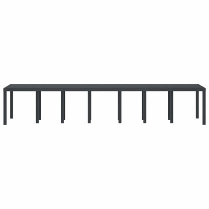 vidaXL Garden Table Anthracite 400 x 100 x 73 cm Poly Rattan 4