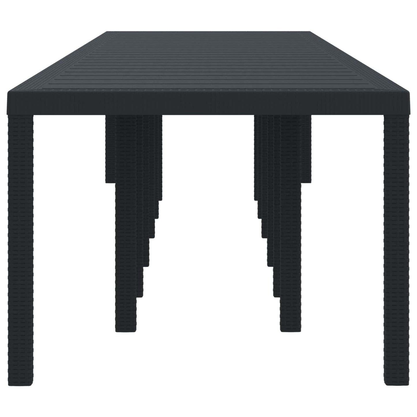 vidaXL Garden Table Anthracite 400 x 100 x 73 cm Poly Rattan 5
