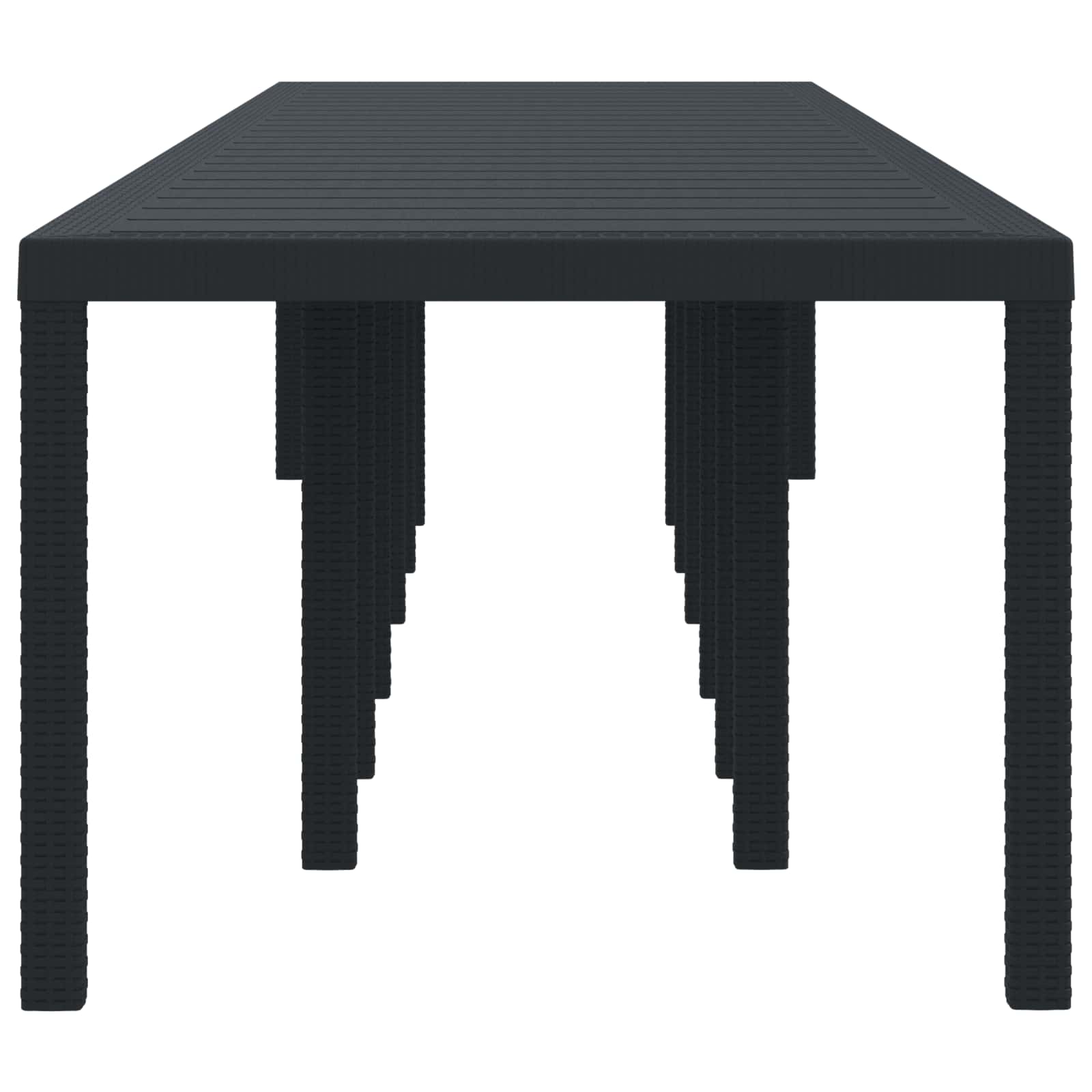 vidaXL Garden Table Anthracite 400 x 100 x 73 cm Poly Rattan 5