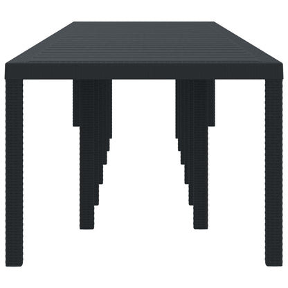 vidaXL Garden Table Anthracite 400 x 100 x 73 cm Poly Rattan 5