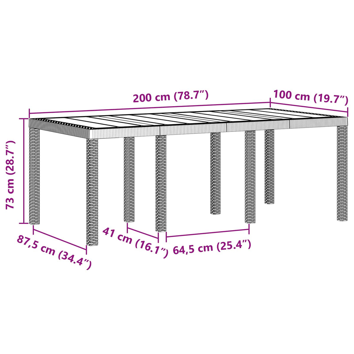 Garden Dining Set 9 pcs Polypropylene without cushion