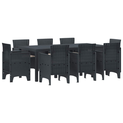 Garden Dining Set 9 pcs Polypropylene Taupe