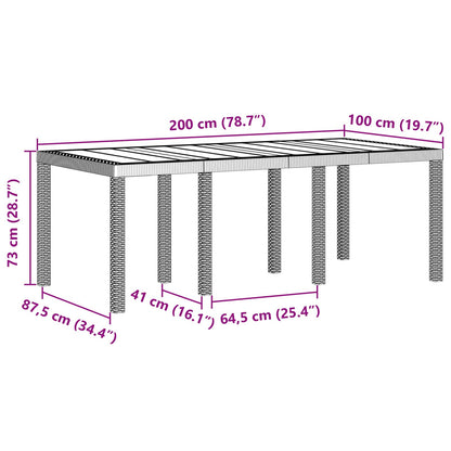 vidaXL Garden Dining Set 9 pcs Anthracite Polypropylene 4