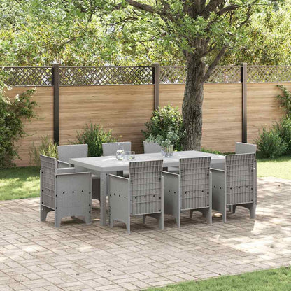 vidaXL Garden Dining Set 9 pcs Polypropylene