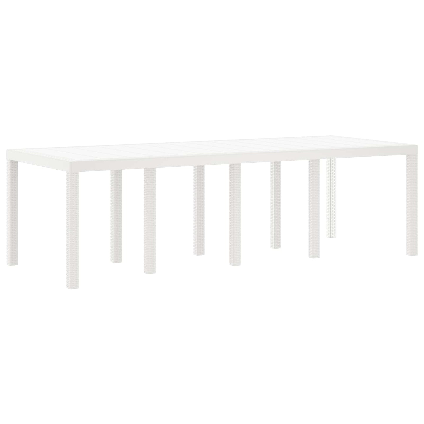 vidaXL Garden Dining Set 11 pcs White Polypropylene 4